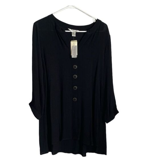Christopher & Banks Tops - Christopher & Banks Black Blouse Size S